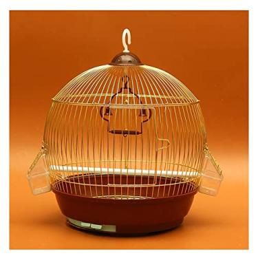 Imagem de Gaiola de pássaro, gaiola de pássaro de metal papagaio grande aço inoxidável galvanoplastia estorninho peônia ferro papagaio gaiola papagaio gaiola de pássaro (C)