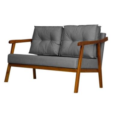 Imagem de Namoradeira Decorativa 2 Lugares Vitoria material sintético Divini Dec