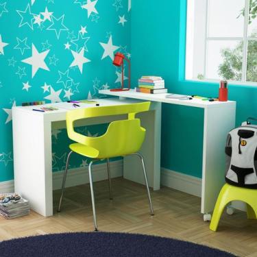 Imagem de Escrivaninha Infantil Giratoria Em Mdp - Branco - BRV Moveis