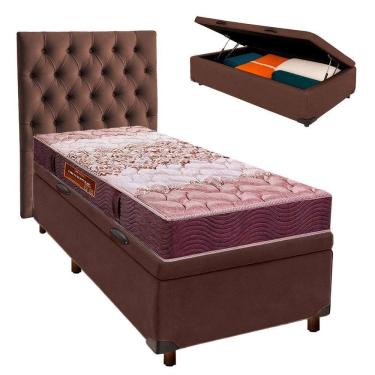 Imagem de Kit Cama Box Bau + Cabeceira + Colchão Solteiro D26 - Ortophedic - Sankonfort
