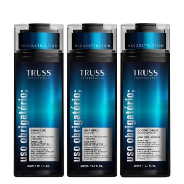 Imagem de Truss Uso Obrigatório Kit 2 Shampoo E 1 Condicionador 300Ml