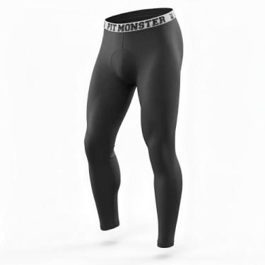 Imagem de Calça Térmica Segunda Pele Esportivo Masculino Proteção UV50 Microfibr