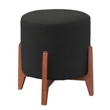 Imagem de Puff Banqueta Decorativo Redondo Thor Linho - Sala de Estar - Straso D