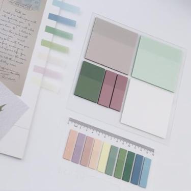 Imagem de 500 peças de abas adesivas transparentes, blocos de notas transparentes transparentes à prova d'água com régua para estudo da Bíblia, anotação de livro de anotações, escola e escritório