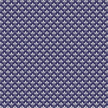 Imagem de Tecido Tricoline Flor-de-Lis fundo Marinho - Peripan - 50 x 150 cm - I