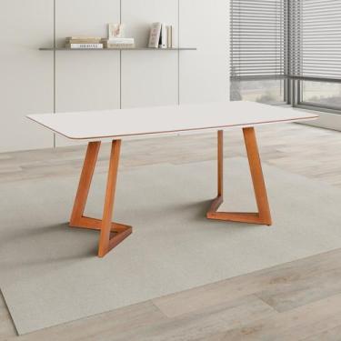 Imagem de Mesa Sala de Jantar 6 Lugares Retangular Madeira Maciça Espanha Espres