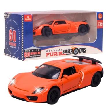 Imagem de Carrinho Miniatura Pull Back Laranja 1:32 C/Som e Luz - Castela