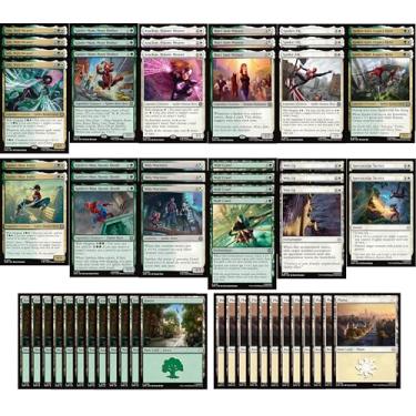 Imagem de MTG Decks & More Compatible with Magic The Gathering: Spider Man Magic The Gathering Deck - Selesnya Spider Hero - Green White - Very Powerful - Modern Legal - Custom Built - 60 Card MTG!