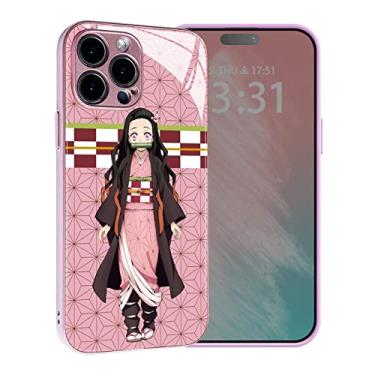 Imagem de Capa de telefone elegante de arte em quadrinhos de anime criativo para iPhone 17 Pro Max, design inovador de mangá exclusivo com capa de vidro brilhante