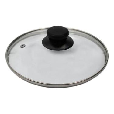 Imagem de Tampa De Vidro Com Puxador Preto Para Panelas E Frigideiras Com 20cm -