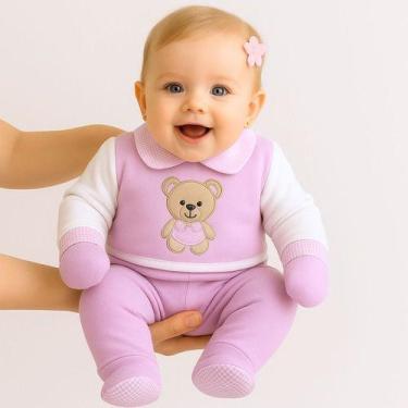 Imagem de Conjunto Pagão 100% Algodão Roupa Saída Maternidade Bebê Menino Ou Men