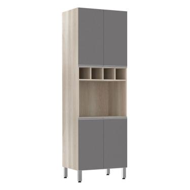 Imagem de Paneleiro 70Cm Nicho Microondas E 1 Nicho Lis Legno Crema C/