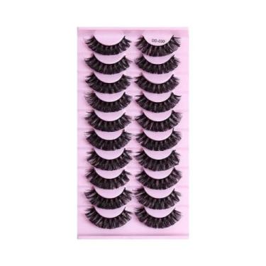 Imagem de Cílios Postiços Fluffy DD Curl 3D, 10 Pares Reutilizáveis, Extensões D