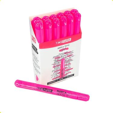 Imagem de Marca Texto Gel Neon Caixa com 12 Unidades Para Bíblia Documentos Escola Não Mancha a Folha (Rosa)