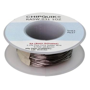 Imagem de Chip Quik RASW.031 Fio de solda de 28,3 g 63/37 estanho/chumbo ativado 0,031 28,3 g