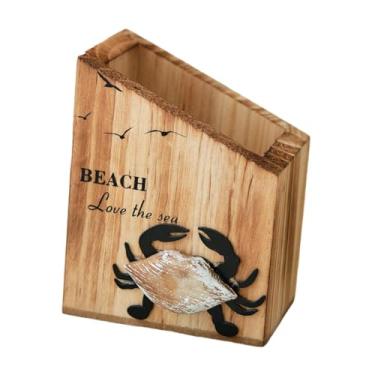 Imagem de Ｂｅｓｇａ Porta-canetas de Madeira Decorativo, Adorável E Fofo, Organizador de Pincéis de Maquiagem, Porta-lápis para Pincéis de Pintura E Penteadeira, 8cm x 6cm x 10cm