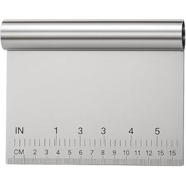 Imagem de Espátula e Cortador Manual de Massa em Aço Inoxidável, Utensílio de Cozinha para Confeitaria