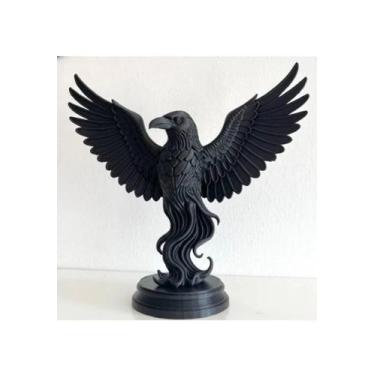 Imagem de Escultura Moderna Corvo Decoração Gótica para Casa Impresso em 3D - AC