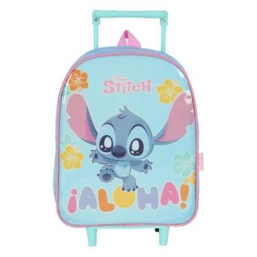 Imagem de Mochila Escolar Rodinha Luxcel Stitch Baby Creche Ic42674 Azul Stitch