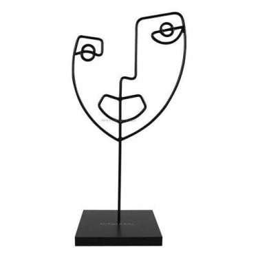 Imagem de Objeto Decoração Chique Face Estatueta Metal Luxo Top Full - Arte Prim