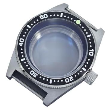 Imagem de Caixa de relógio mecânica à prova d'água vintage de aço inoxidável para relógio Seiko Nh34 Nh35 Nh36 Nh38 Movimento 62MAS, Tampa inferior de vidro 1, Caixa de relógio de luxo