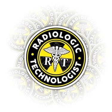 Imagem de (3 peças) Adesivo de tecnólogo radiológico, adesivo de vinil com citação de tecnologia de raio-X de imagem médica para garrafa de água, notebook, capacete, decalque para capacete, presentes para