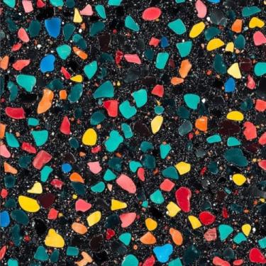 Imagem de Quadro Decorativo Mosaic Colorido Abstrato com Moldura Elegante para Pintura de Parede 40x40cm