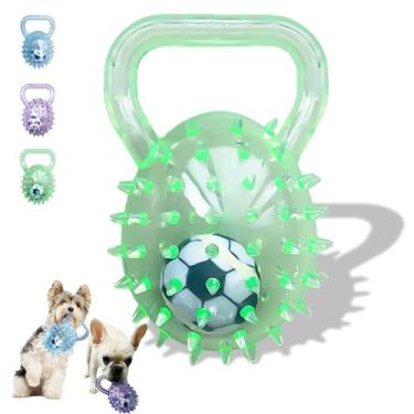 Imagem de Jatmira Brinquedo de bola de cachorro resistente para mastigadores agressivos, brinquedos interativos duráveis, bola de tênis de borracha forte incluída brinquedo de mastigar flutuante para raças