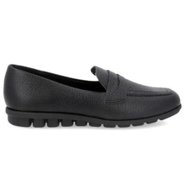 Imagem de Mocassim Feminino Couro Preto Usaflex AL3401-Feminino
