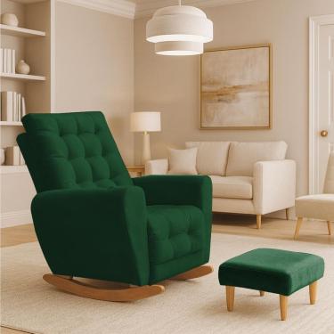 Imagem de Poltrona Amamentação Base Balanço Cecilia Verde