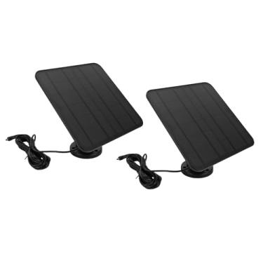 Imagem de FTVOGUE Painel Solar de 12 W, Carregamento Eficiente Com Corrente de 830 MA IP65 à Prova de água para Holofotes de Anel Cam Stick Up Cam, Com Cabo de 9,8 Pés DC USB C Micro USB Portas