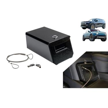 Imagem de Caixa de objetos de valor de substituição com gaveta e trava de gaveta para Rivian R1T / R1S 2021-2025 por equipe 1EV