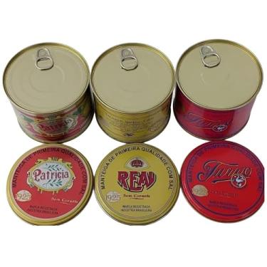 Imagem de Manteiga Mineira, Real, Patricia e Turvo,kit com 3 Latas, 500g Cada, 1,5kg Total