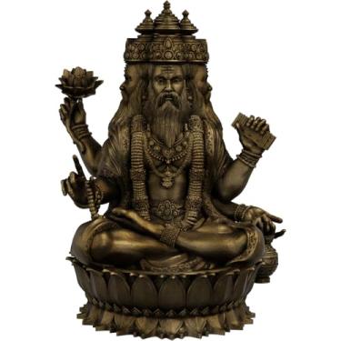 Imagem de Estátua Brahma Primeiro Deus Hindu da Trimúrti - Brama (Cor Ouro Velho)
