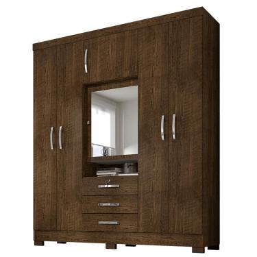Imagem de Guarda Roupa 6p 3g Espelho 180 Cm 6542 Malbec Incp Malbec
