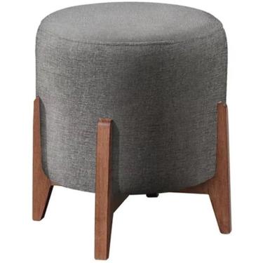 Imagem de Puff Puf Sala Lhor Linho Cinza Rm Cinza