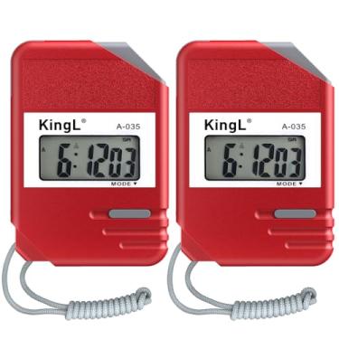 Imagem de Cronômetro digital vermelho, pacote com 2