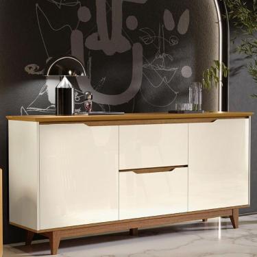 Imagem de Aparador Buffet Flow 2 Portas 2 Gavetas Off White/freijo