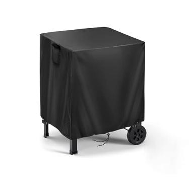 Imagem de Jungda Capa de mesa de preparação ao ar livre para mesa de carrinho de jantar móvel de prateleira dupla Inkmin, capa de carrinho de bar de pátio, capas de carrinho de churrasqueira ao ar livre à prova