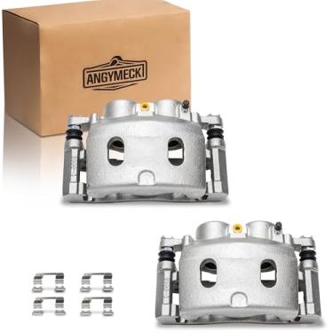 Imagem de 2 pares de pinças de freio dianteiro, conjunto de 2 pares de substituição do lado do motorista e do passageiro para GMC Sierra 1500 Yukon Chevrolet Silverado 1500 Classic 2007-2008 Tahoe Suburban 1500 Avalanche 18-4918 18-4919