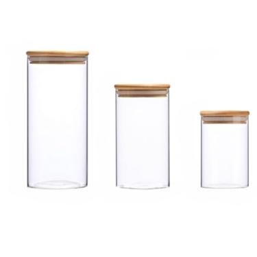 Imagem de Kit 6 Potes de Vidro 200ml Monte seu Kit Pote Hermético para Mantimentos de Cozinha Dispensa Armário Plástico (Kit com 3)