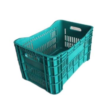 Imagem de Caixa Organizadora Multiuso Agricola Vazada Feira Plastica 49L(VERDE)