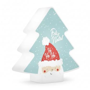 Imagem de Luminária Árvore de Natal Decorativa, Plástico Polietileno, 29x25x10cm, Iluminação LED/Fluorescente E27, com Interruptor, Bivolt 110V/220V