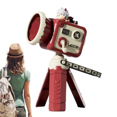 Imagem de Ventilador pessoal, ventilador retrô em forma de câmera - dispositivo de resfriamento elétrico de velocidade ajustável pequeno dormitório de mesa para estudantes, homens, mulheres, viagens de férias