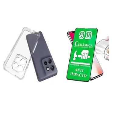 Imagem de Kit Capa Capinha Anti Impacto + Película Ceramica 9D Para Motorola Moto Edge 60 Neo/Edge 50 Neo