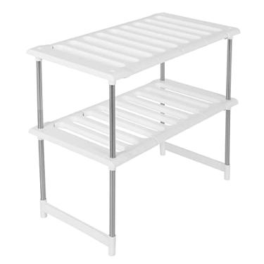 Imagem de Zerodis Rack de Armazenamento Expansível Sob a Pia Jardinagem Doméstica Organizadores Domésticos Organizador de Aço Design Eficiente de 2 Camadas para Armários de Cozinha Ajustável para Fácil