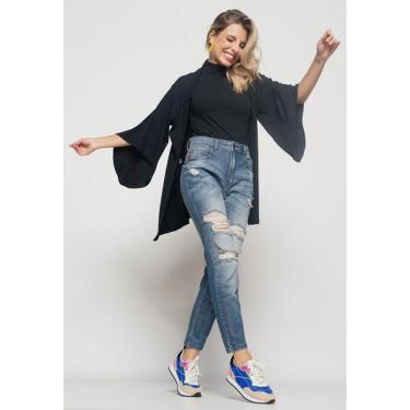 Imagem de Kimono Salvatore Canelado Feminino-Feminino