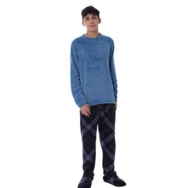 Imagem de Roupa De Dormir Juvenil Conjunto Pijama De Frio Menino-Masculino