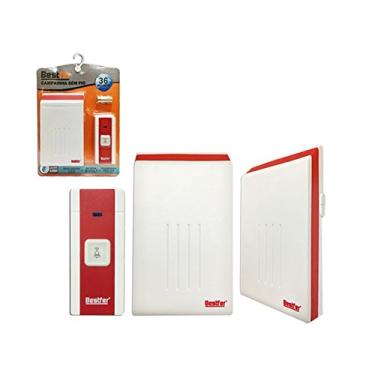 Imagem de CAMPAINHA SEM FIO COM SINALIZADOR LED 36 TOQUES RESISTENTE A AGUA LUXO VERMELHA BIVOLT