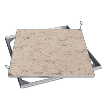 Imagem de Tampa 80x80 Rebaixada Elétrica Cisterna Revestimento Gda Tampa Oculta